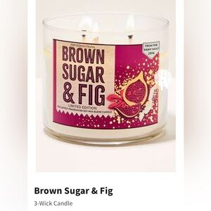 NIB Bath & Body Works Brown Sugar & Fig 3-Wick Candle.